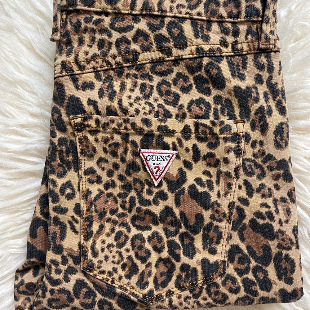 RARE Guess 1981 Leopard Print Skinny Jeans | Size 28